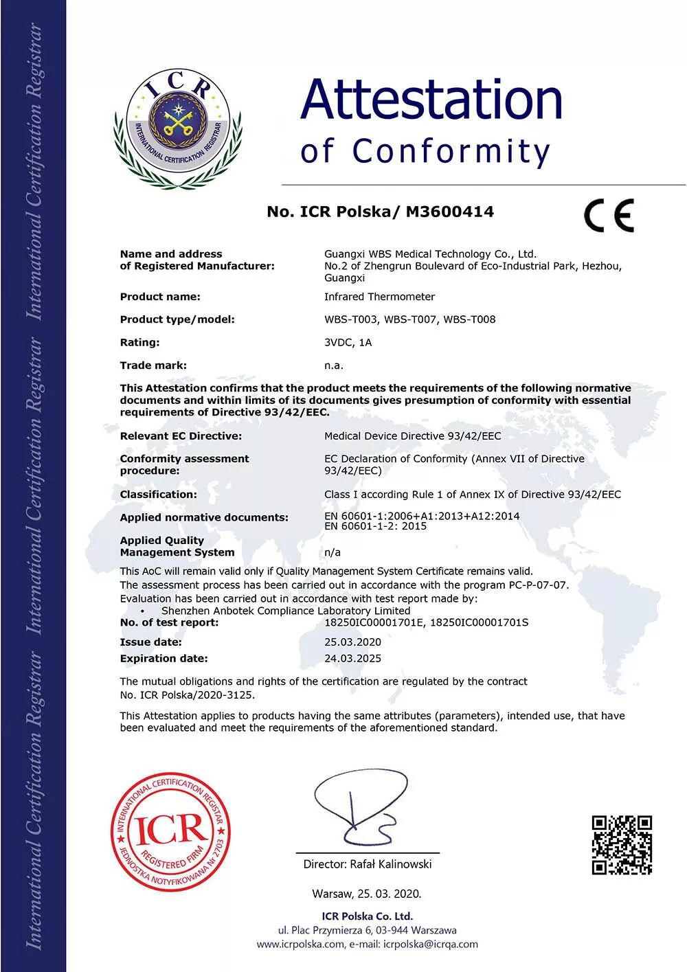 Wiselion Infrared Digital Thermometer WBS Wiselion Infrared Digital Thermometer WBS